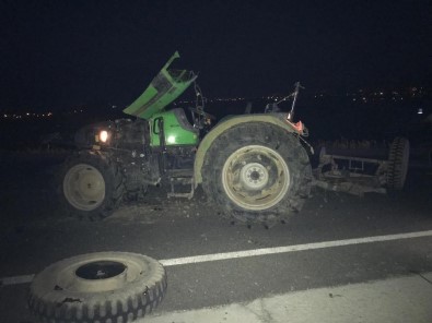 Kamyon Traktöre Çarptı Açıklaması 1 Yaralı