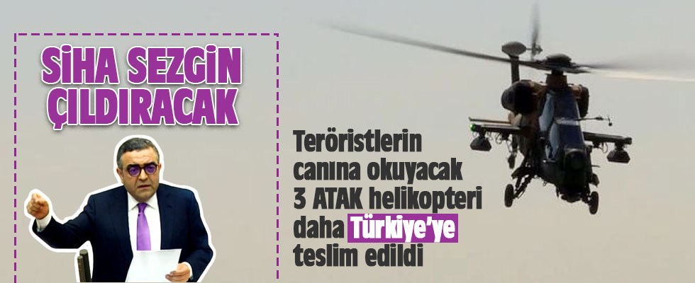 3 atak helikopteri daha TSK’ya teslim edildi