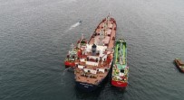 KARGO GEMİSİ - Zeytinburnu Açıklarında Kazaya Karışan Gemiler Havadan Görüntülendi