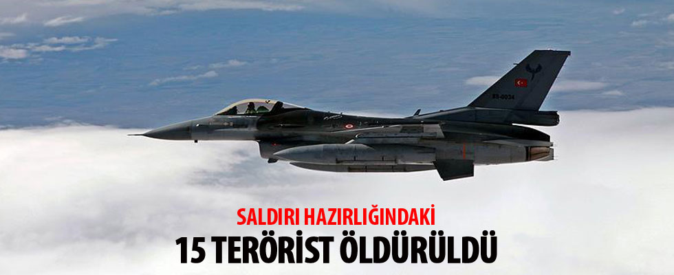 Irak'ın kuzeyinde 15 terörist etkisiz hale getirildi