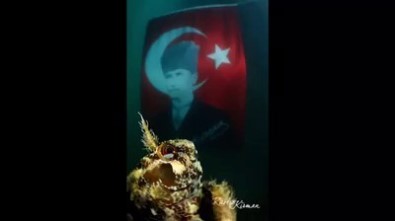Kuşadası'nda Atatürk İçin Su Altında Anma Etkinliği