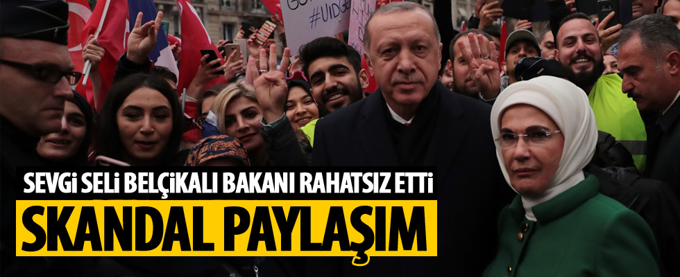 Belçikalı bakandan skandal paylaşım