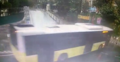 Beşiktaş'ta Otobüsün Kaza Anı Kamerada