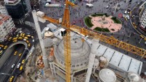 CAMİ İNŞAATI - Betonarme Yapısı Biten Taksim Camii Havadan Görüntülendi