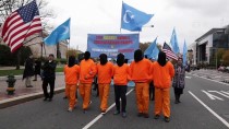 SINCAN UYGUR ÖZERK BÖLGESI - Uygur Türkleri Washington'da Çin'i Protesto Etti