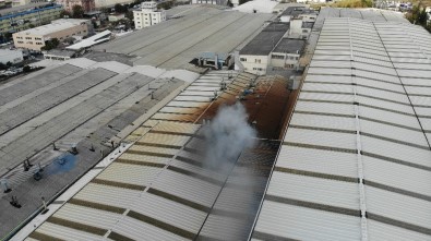 Avcılar'da Fabrika Yangını Havadan Görüntülendi
