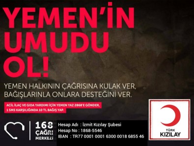 Türk Kızılayı Kocaeli Şubesinden Yemen'e Yardım Çağrısı