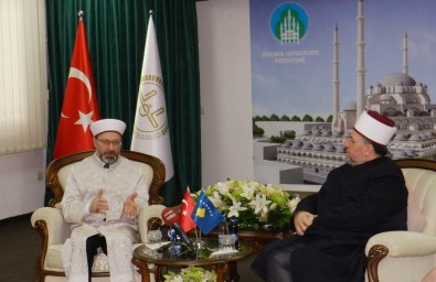 Diyanet İşleri Başkanı Erbaş, Kosova İslam Birliği Başkanı Terneva İle Görüştü