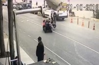 SARIYER - ATV'ye Çarpan Motosiklet Böyle Takla Attı