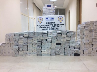 Ceyhan'da 5 Bin 650 Paket Kaçak Sigara Ele Geçirildi