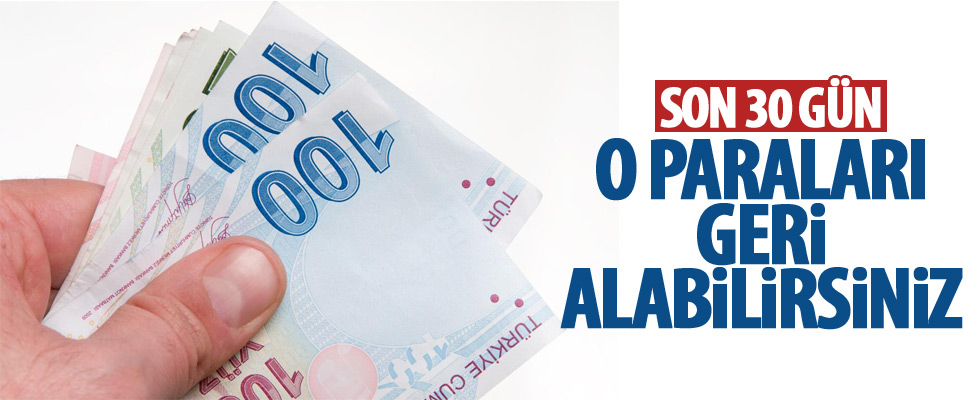 O paralar geri alınabilir