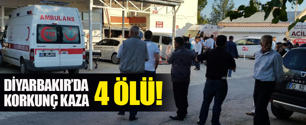 Diyarbakır'da trafik kazası: 4 ölü