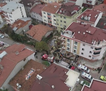 Sancaktepe'de Askeri Helikopterin Düştüğü Sokak  Havadan Görüntülendi
