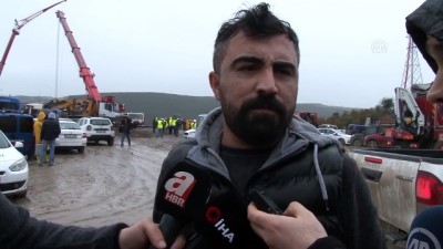 GÜNCELLEME 3 - Otoyol Çalışmasında Beton Blok Düştü