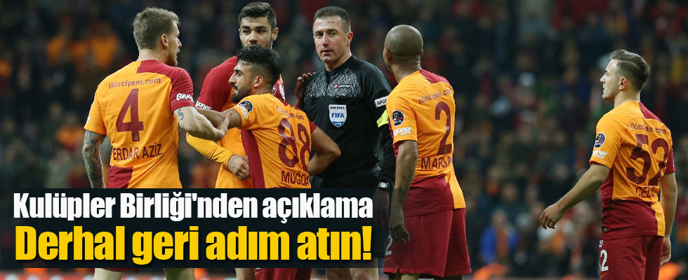 Kulüpler Birliği'nden sert açıklama