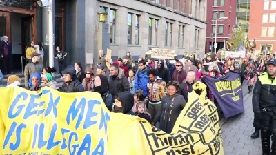 Hollanda'da AB'nin Göç Politikaları Protesto Edildi
