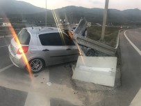 Alkollü Sürücü Bariyere Ok Gibi Saplandı