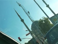 İNTIHAR - Dolmabahçe'de mobese direğinde intihar girişimi