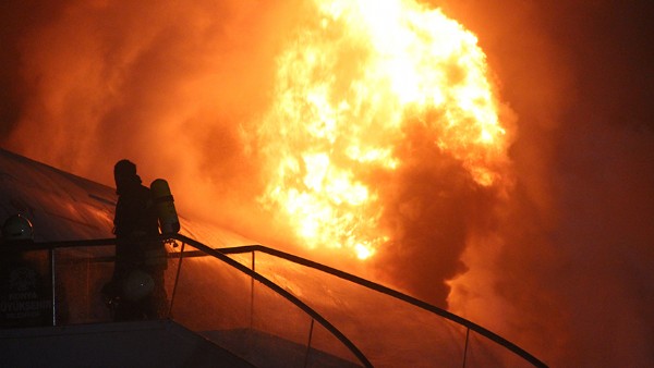 Konya'da uçak restoranda yangın