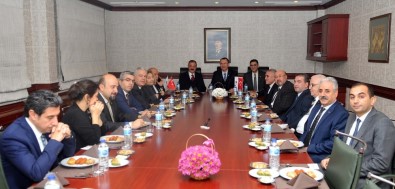 GSO Heyetinden GAOSB Başkanı Mustafa Topçuoğlu'na Ziyaret