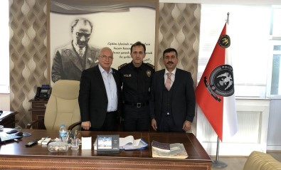 Polis Okulu Müdürü Ogün Şahin'e Hayırlı Olsun Ziyareti