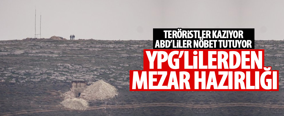 YPG'liler hendek kazmaya devam ediyor