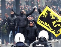 GÖZ YAŞARTICI GAZ - Brüksel'de göç karşıtı gruba polis müdahalesi