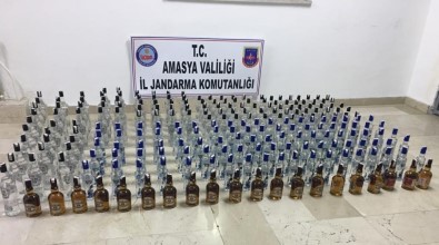 Amasya'da 337 Şişe Kaçak İçki Ele Geçirildi