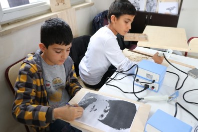 (Özel) İpekyolu Belediyesinden 'Ahşap Yakma' Kursu