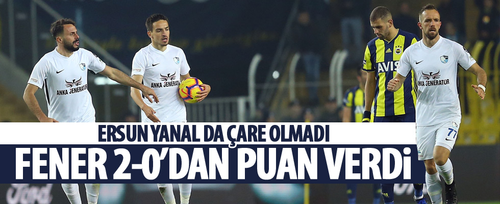 Fenerbahçe, Erzurumspor’la berabere kaldı