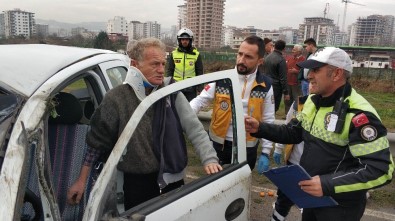 Samsun'da Otomobil Takla Attı Açıklaması 3 Yaralı