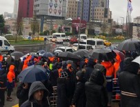 ANAYASA - Maaşlarını alamayan işçiler CHP'li belediyenin önünde eylem yaptılar