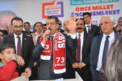 AK Parti Belediye Başkanı Adayı Yarka'ya Şırnak'ta Coşkulu Karşılama