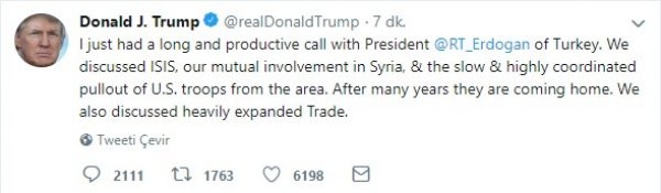 Erdoğan ile Trump görüştü