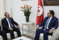 TUNUS BAŞBAKANI - Dışişleri Bakanı Çavuşoğlu, Tunus Başbakanı Şahid İle Bir Araya Geldi