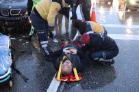 D100 KARAYOLU - D100'de 3 Araç Birbirine Girdi Açıklaması 1 Yaralı