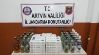 SARP SINIR KAPISI - Artvin'de 600 Paket Kaçak Sigara Ve 26 Litre İçki Ele Geçirildi