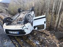 ARAKONAK - Otomobil Ters Döndü Açıklaması1 Yaralı