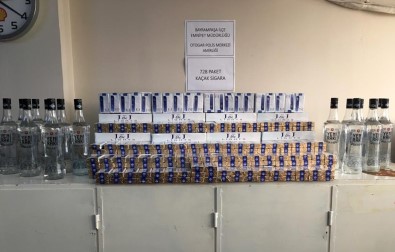 Otogarda Yılbaşı Öncesi Kaçak İçki Ve Sigara Operasyonu