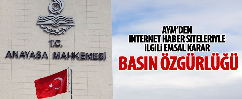 Anayasa Mahkemesi'nden emsal karar!