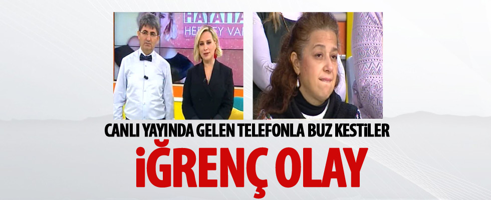 Canlı yayında gelen şok telefon