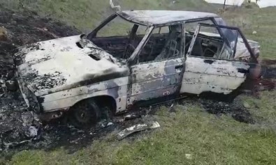Malkara'da Bir Otomobil Küle Dönmüş Halde Bulundu