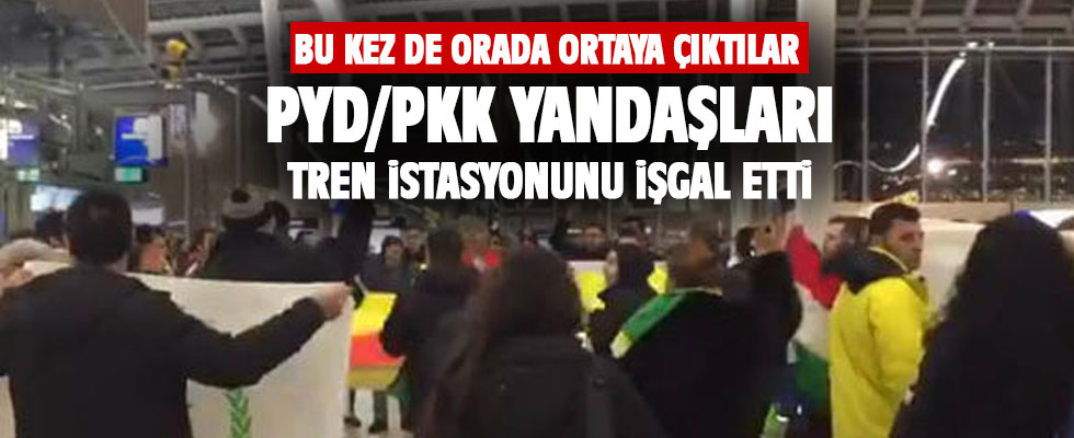 PYD/PKK yandaşları tren istasyonunu işgal etti
