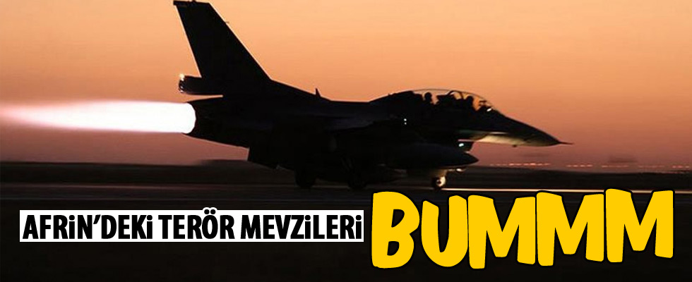 Afrin'de PKK/PYD mevzileri yerle bir edildi