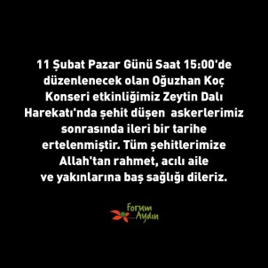 Forum Aydın'dan Arfin Şehitlerine Saygı