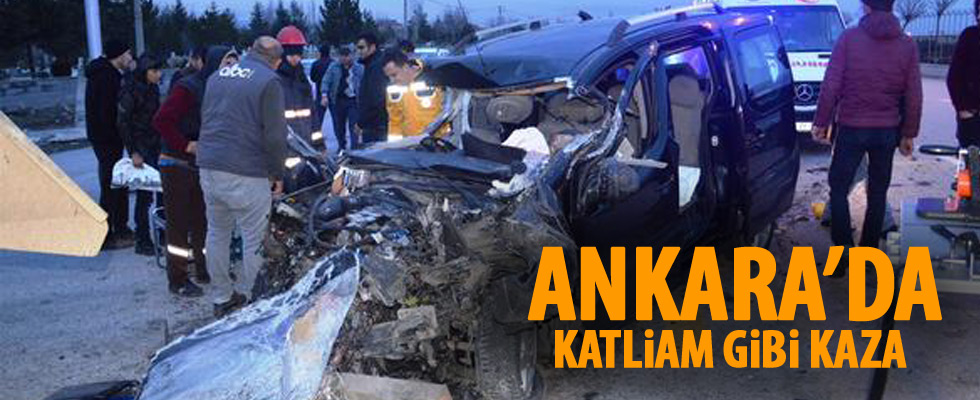 Ankara’da feci kaza: 4 ölü, 1 yaralı
