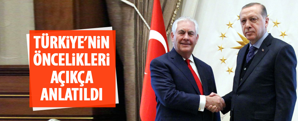 Erdoğan Türkiye'Nin önceliklerini ABD temsilcisine iletti