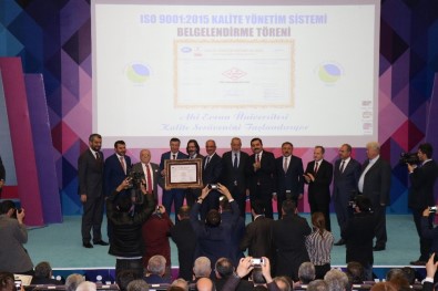 Ahi Evran Üniversitesine ISO 9001 Açıklaması 2015 Kalite Yönetim Belgesi Verildi