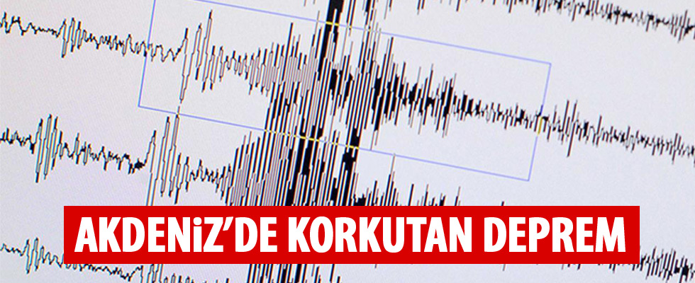 Akdeniz'de deprem