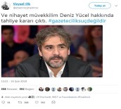 DENİZ YÜCEL - Deniz Yücel'in Tahliyesini Avukatı Twitterdan Duyurdu